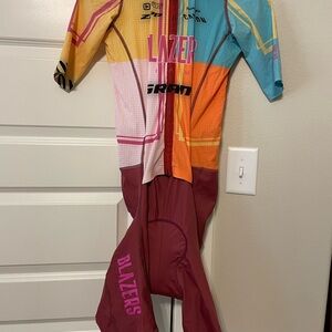 Pedal Mafia Miami Blazers  Multicolor Cycling Skinsuit-M